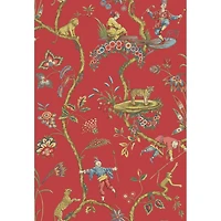 Wallpops Tomato Chinoise Exotique Scalamandre Self Adhesive Wallpaper