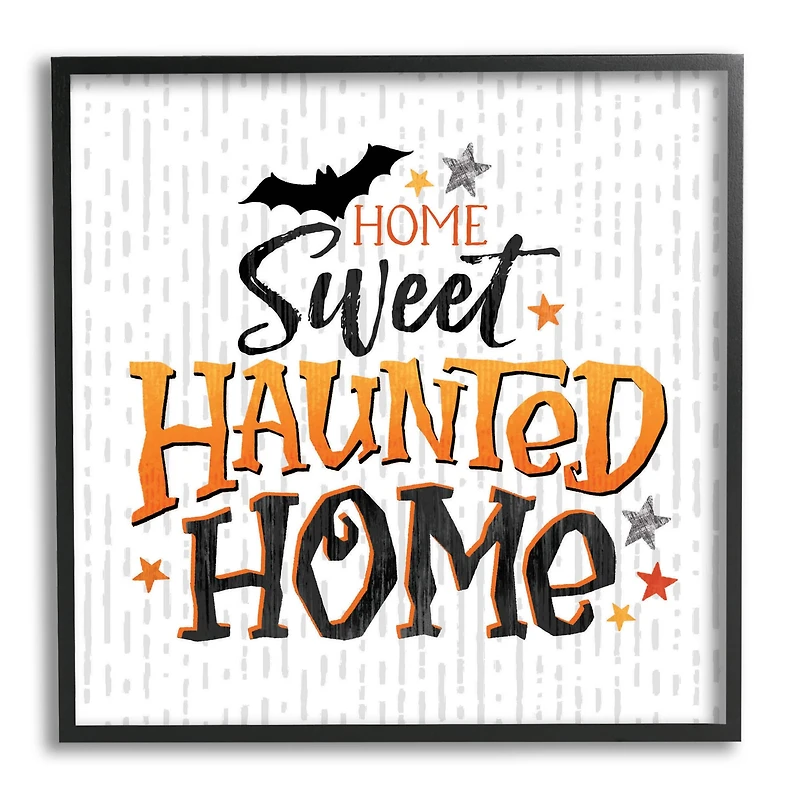 Stupell Industries Sweet Haunted Home Patterned Framed Giclée Wall Art