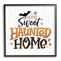 Stupell Industries Sweet Haunted Home Patterned Framed Giclée Wall Art