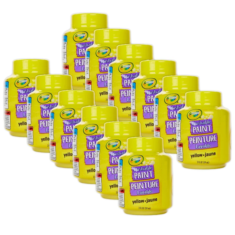Crayola® 2oz. Yellow Washable Paints, 12ct.