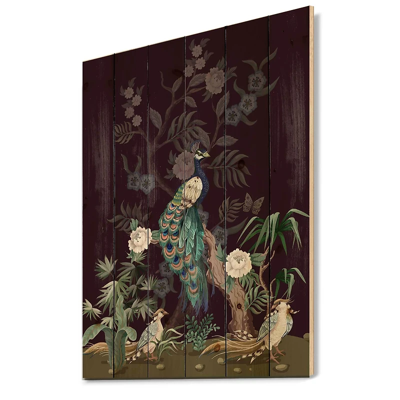 Designart - Chinoiserie With Birds and Peonies V
