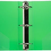 JAM Paper Designders® 3" Green Plastic 3 Metal Ring Binder