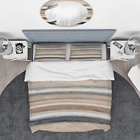 Designart 'Geometric Circle Natural Balance III' Geometric Bedding Set