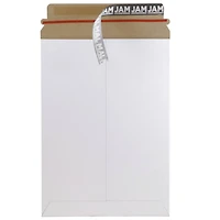 JAM Paper 6" x 8" White Flat Photo Mailer Peel & Seal Closure Envelopes, 6ct.