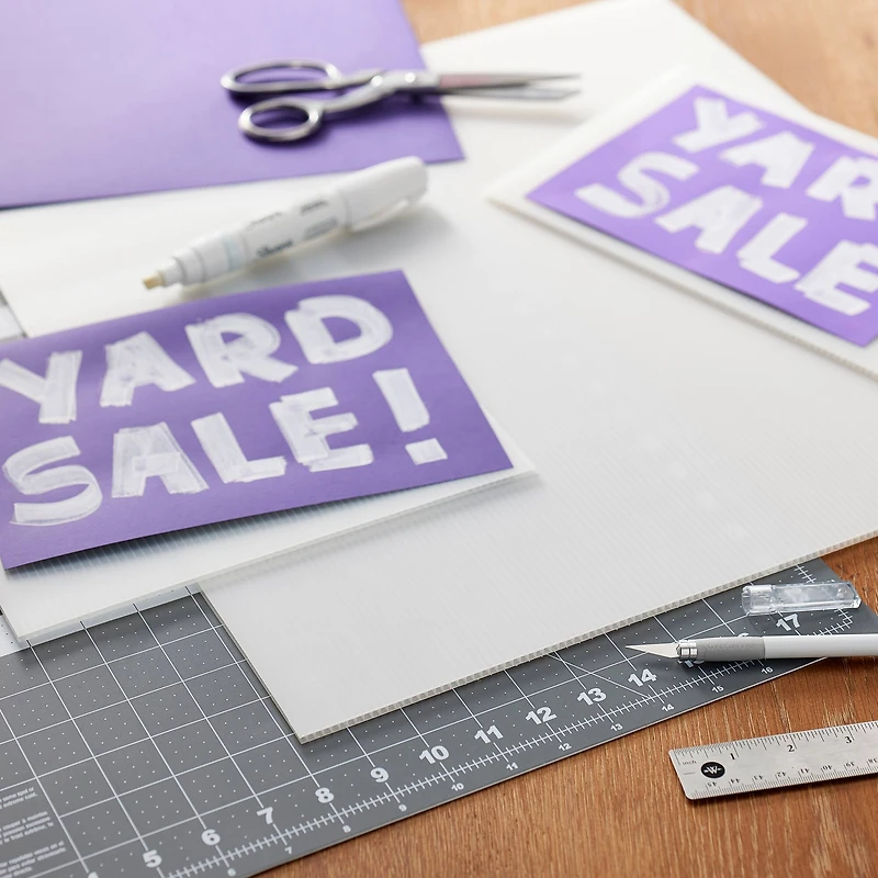 15 Pack: 20" x 30" Transparent Plastic Corrugated Board by Creatology™