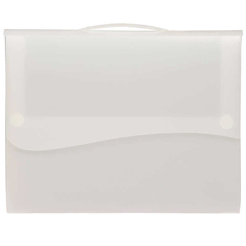 JAM Paper Clear 12" x 9.5" Plastic Snap Closure Portfolio