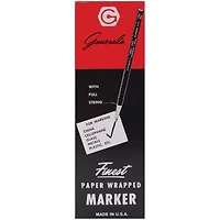 General's® Finest Black Paper Wrapped Marking Pencils, 12ct.