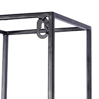 36" Black Metal Contemporary Wine Rack