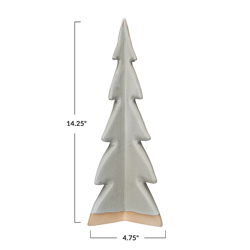 Hello Honey® 14.25" Cream Reactive Glaze Decorative Stoneware Tree