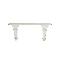 White Wood Farmhouse Wall Shelf