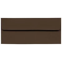 JAM Paper #10 Business Premium Chocolate Brown Straight Flap Envelopes, 50ct.