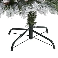 4ft. Unlit Flocked White River Mountain Pine & Pinecones Artificial Christmas Tree