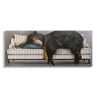 Stupell Industries Exhausted Papa Bear Sleeping Business Tie Modern Couch Canvas Wall Art