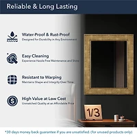 Head West Antique Gold Rectangular Framed Wall Vanity Mirror - 35" x 29"