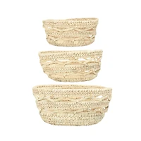 Hello Honey® Natural Handwoven Grass Basket Set