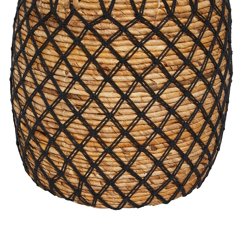 Brown Banana Leaf Coastal Storage Basket Set