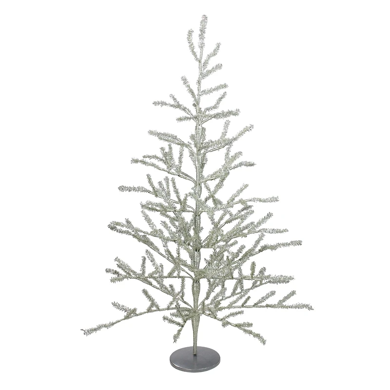 3ft. Unlit Champagne Tinsel Artificial Christmas Twig Tree