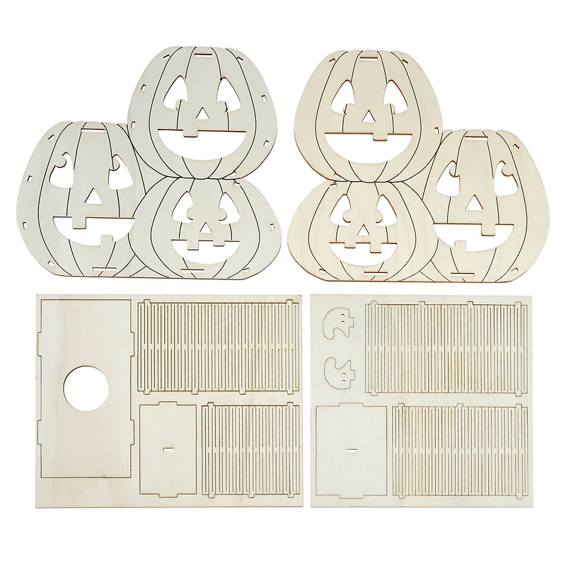 3D Wood Jack-o'-Lantern Craft Kit by Creatology™
