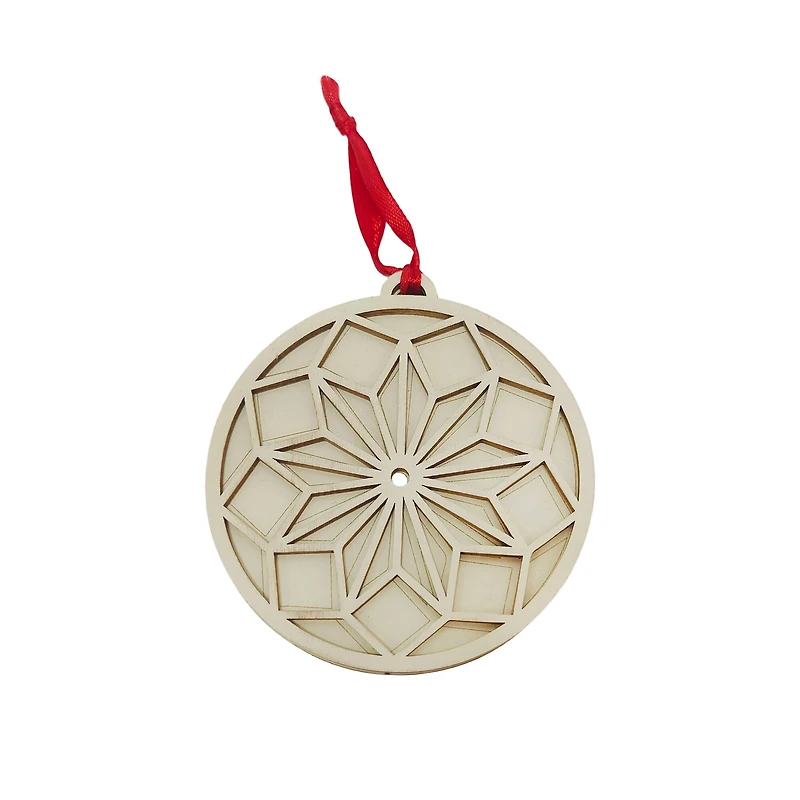 4.25" DIY Wood Quilted Circle Ornament by Make Market®