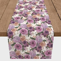 Rust & Violet Florals Outdoor Table Runner