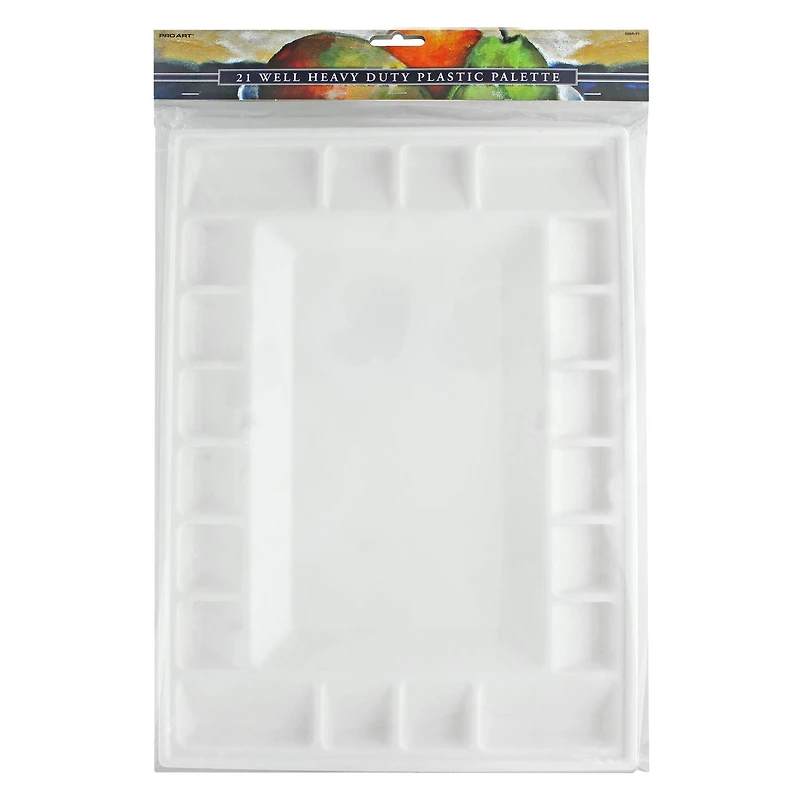 Pro Art® Palette Plastic Heavy Duty 21 Well Tray