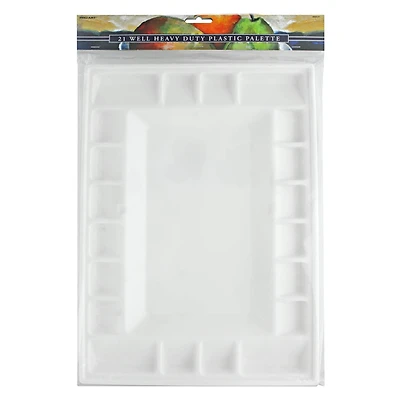 Pro Art® Palette Plastic Heavy Duty 21 Well Tray