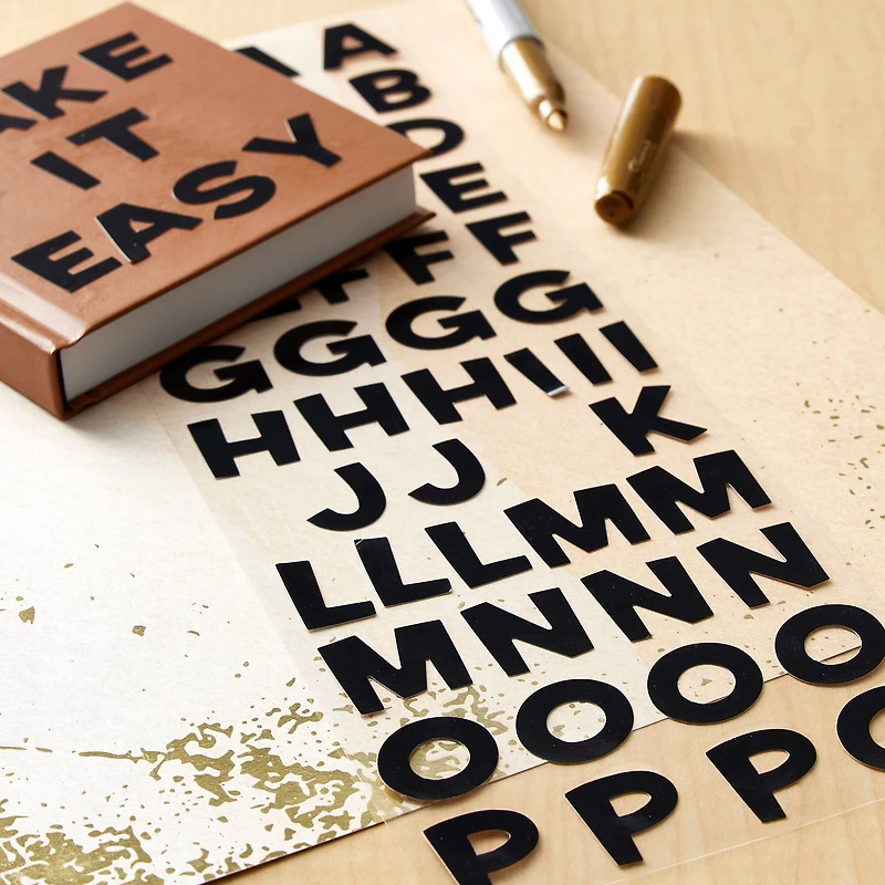 12 Packs: 98 ct. (1,176 total) Black Alphabet Stickers by Recollections™