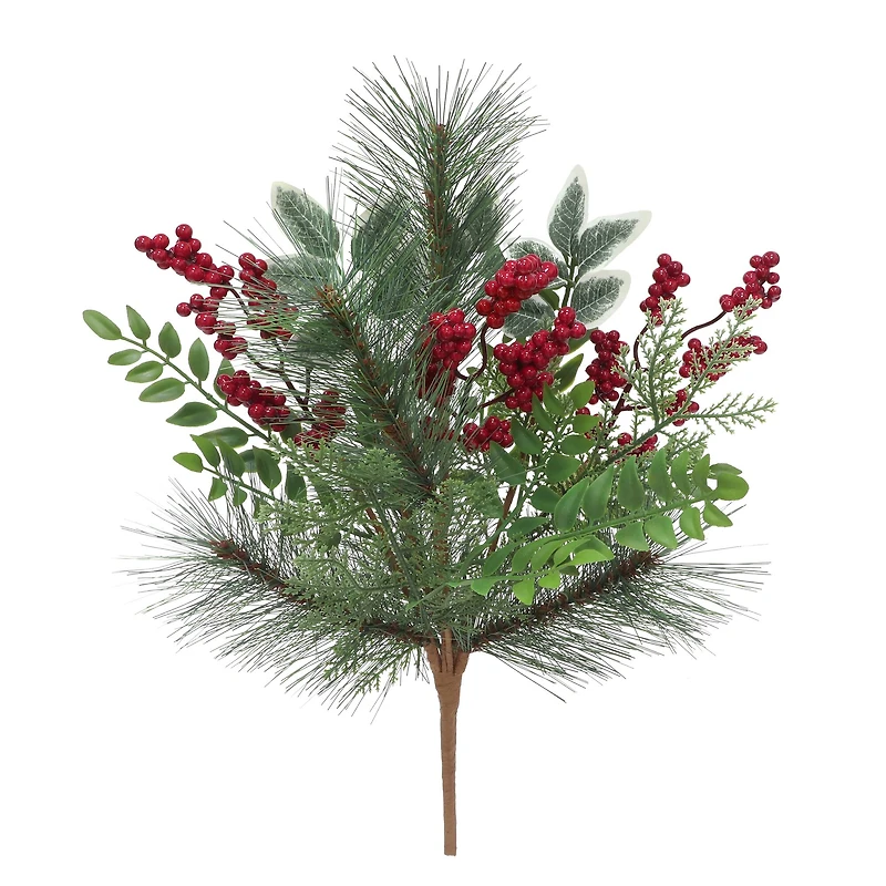 19" Red Berry, Pine & Cedar Deluxe Bush by Ashland®