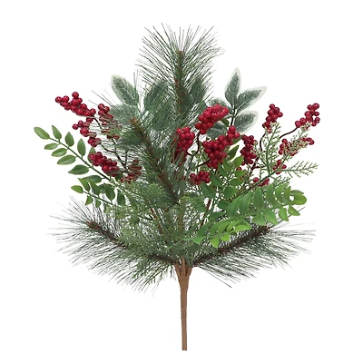 19" Red Berry, Pine & Cedar Deluxe Bush by Ashland®