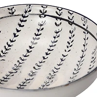 Hello Honey® Antique White & Blue Reactive Glaze Stoneware Bowl Set