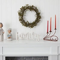 20" Autumn Baby's Breath Artificial Wreath