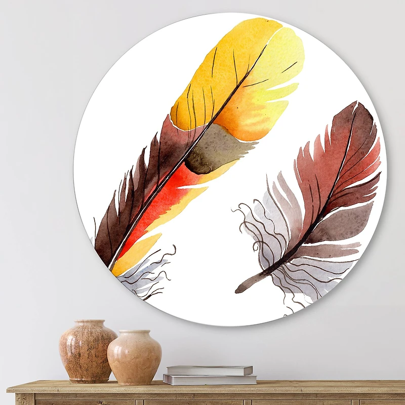 Designart - Colourful Boho Feathers IV