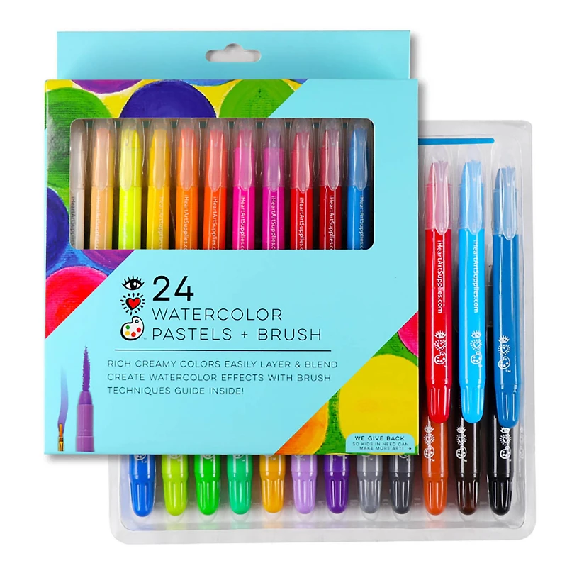 iHeartArt™ 24 Color Watercolor Pastels