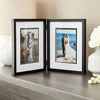 Simply Essentials™ 5" x 7" Black Hinged Frame with Mat by Studio Décor®