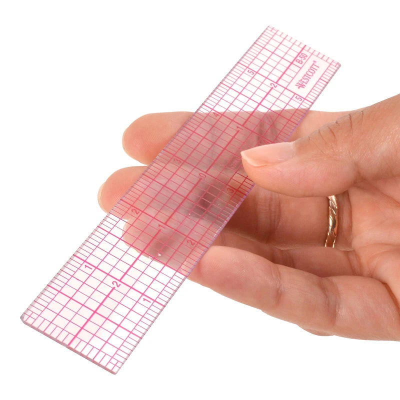 Westcott® 8ths Clear Beveled Ruler