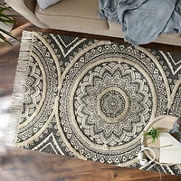 DII® Printed Natural Hand-Loomed Shag Rug