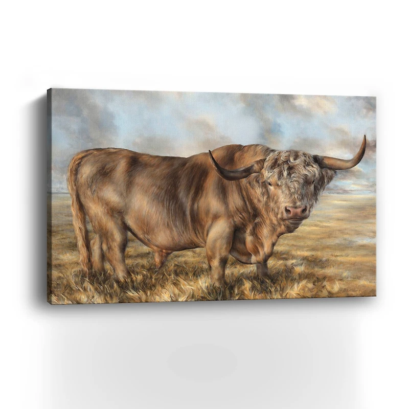 Lumaprints Highland Brown Bull Canvas Giclée Art