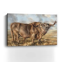 Lumaprints Highland Brown Bull Canvas Giclée Art