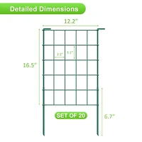 NEX™ Green Rustproof Folding Fence, 20ct.