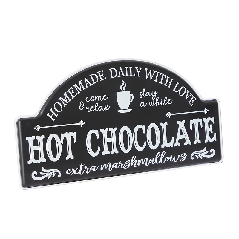 30" Black Hot Chocolate Farmhouse Wall Sign