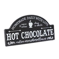 30" Black Hot Chocolate Farmhouse Wall Sign