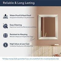 Head West 29" Brushed Nickel Frame Vanity Mirror