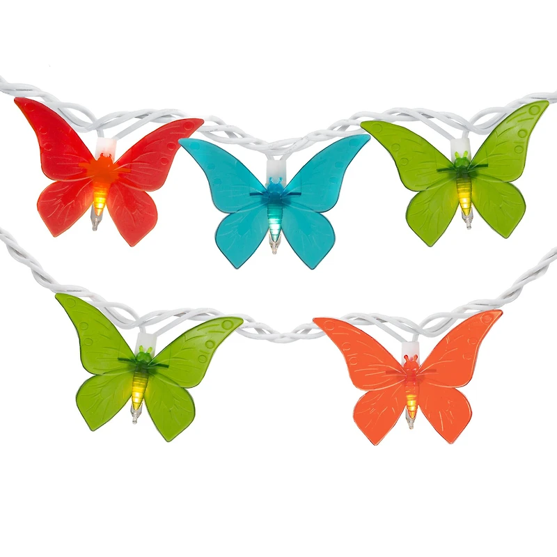 10ct. Summer Butterfly Outdoor Patio String Lights