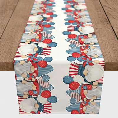 Americana Gnomes Poly Twill Table Runner