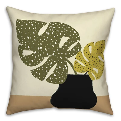 Spotted Monsteras 18" x 18" Throw Pillow