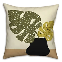 Spotted Monsteras 18" x 18" Throw Pillow