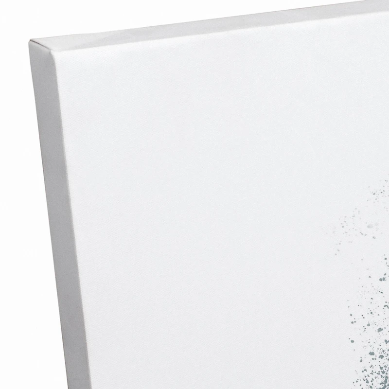 Blue Spray Paint Floral 30" x 30" Canvas Wall Art