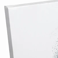 Blue Spray Paint Floral 30" x 30" Canvas Wall Art