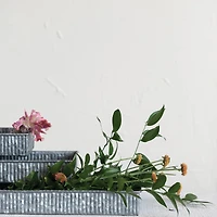 Hello Honey® Antique Galvanized Finish Decorative Metal Nesting Tray Set