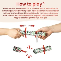 Glitzhome® 10" Christmas Holy Leaves Party Cracker with Gift Contents, 8ct.
